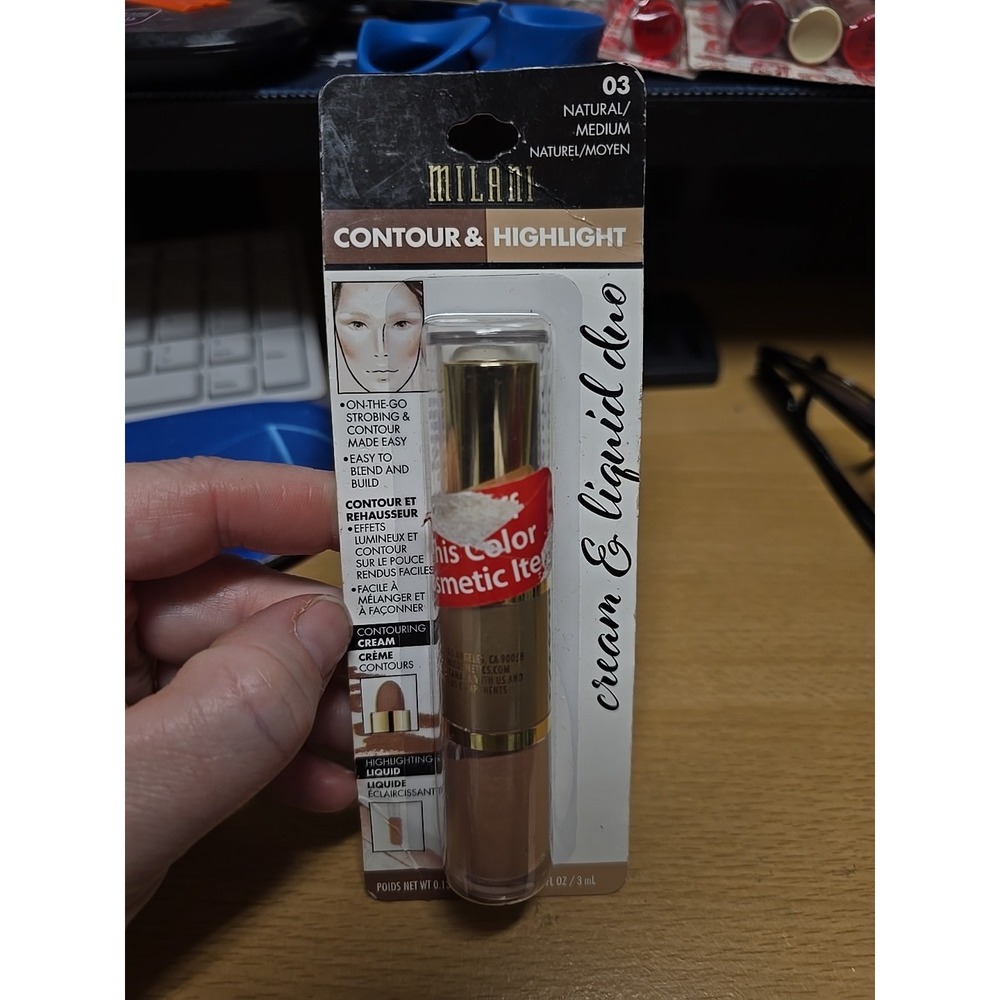 Milani Contour & Highlight Cream & Liquid Duo 03 Natural/Medium NIPS 0.10 Fl Oz